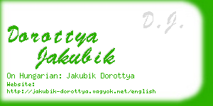 dorottya jakubik business card